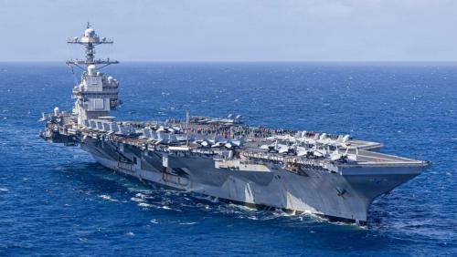 ചെങ്കടലിൽ യുഎസ് വിമാനവാഹിനി കപ്പലിൽ തീപിടിത്തം; രണ്ട് നാവികർക്ക് പരിക്ക്