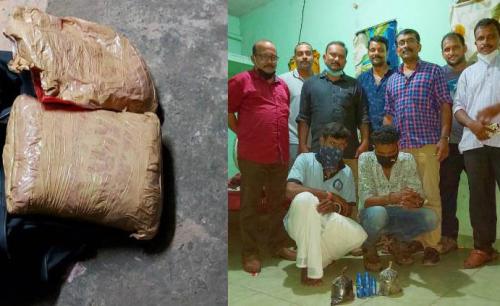 കൊല്ലത്ത് രണ്ട് കോടിയോളം വിലവരുന്ന ഹാഷിഷ് ഓയിലും കഞ്ചാവും പിടികൂടി