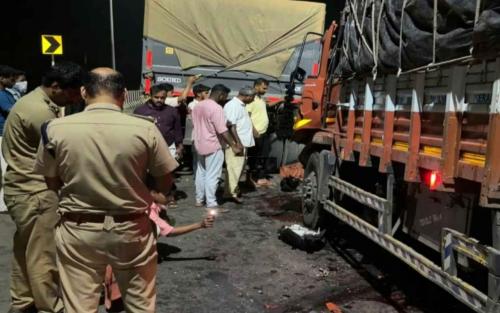 വട്ടപ്പാറയിൽ ലോറികൾക്കിടയിൽപ്പെട്ട് സ്‌കൂട്ടർ യാത്രക്കാരായ ദമ്പതിമാർ മരിച്ചു