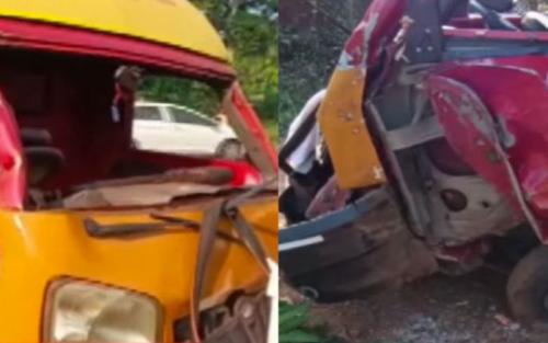 നിയന്ത്രണം വിട്ട പാഴ്സല് വണ്ടി ഇടിച്ച് മൂന്നു പേര് മരിച്ചു നിയന്ത്രണം വിട്ട പാഴ്സല് വണ്ടി ഇടിച്ച് മൂന്നു പേര് മരിച്ചു