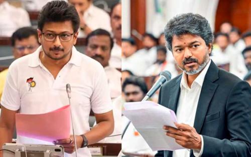 കാവേരി വിഷയത്തിൽ സഭയിൽ വൻ പോര്: വിജയ്‌യും ഉദയനിധി സ്റ്റാലിനും തമ്മിൽ വാക്പോര്