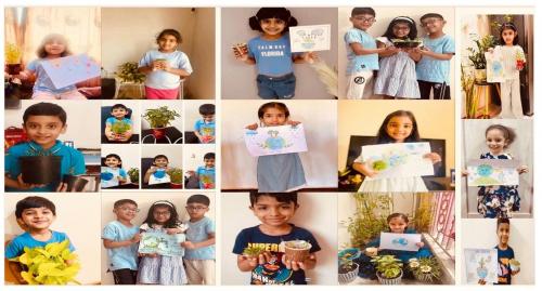 പരിസ്ഥിതി സംരക്ഷണ സന്ദേശവുമായി ഇന്ത്യൻ സ്‌കൂൾ ജൂനിയർ കാമ്പസിൽ ഭൗമദിനം ആഘോഷിച്ചു