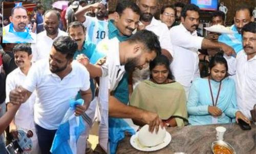 അർജന്റീന ജയിച്ചു; സൗജന്യമായി ബിരിയാണി നൽകി ആരാധകനായ തൃശ്ശൂരിലെ ഹോട്ടലുടമ അർജന്റീന ജയിച്ചു; സൗജന്യമായി ബിരിയാണി നൽകി ആരാധകനായ തൃശ്ശൂരിലെ ഹോട്ടലുടമ