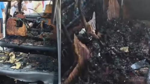 ഉത്തർപ്രദേശിൽ സ്കൂൾ ബസിന് തീപിടിച്ചു: അഞ്ച് കുട്ടികൾക്ക് പരിക്ക്