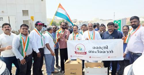 മൈത്രി ബഹ്റൈൻ ഇന്ത്യയുടെ 79ആമത് സ്വാതന്ത്ര്യ ദിനത്തോടനുബന്ധിച്ച് ട്യൂബ്ലി ലേബർ ക്യാമ്പിൽ ഭക്ഷണ വിതരണം നടത്തി