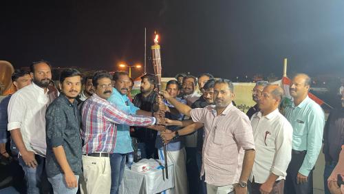 ദീപശിഖ പ്രയാണത്തിന് സ്വീകരണം നൽകി