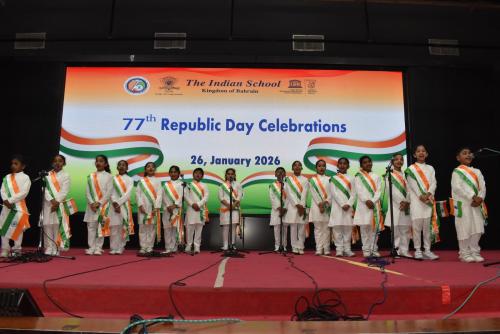 ഇന്ത്യൻ സ്കൂളിൽ പ്രൗഢഗംഭീരമായ റിപ്പബ്ലിക് ദിനാഘോഷം; ഉന്നത വിജയികളെ ആദരിച്ചു