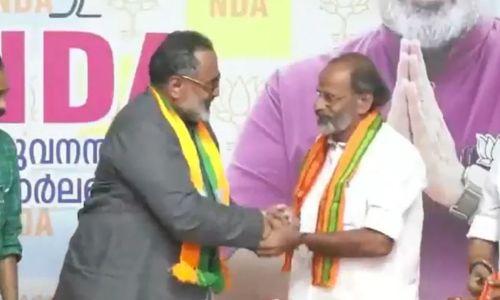 കോൺഗ്രസ് നേതാവ് മഹേശ്വരന് നായര് ബിജെപിയില് ചേര്ന്നു കോൺഗ്രസ് നേതാവ് മഹേശ്വരന് നായര് ബിജെപിയില് ചേര്ന്നു