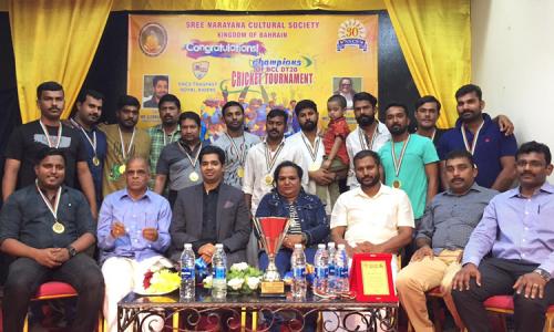 ശ്രീനാരായണ കൾച്ചറൽ സൊസൈറ്റി ക്രിക്കറ്റ് ടീമിനെ ആദരിച്ചു