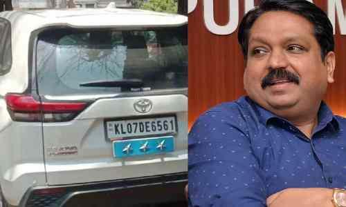 ഔദ്യോഗിക ലോഗോ പതിച്ച കാറിൽ യാത്ര; ടോമിൻ തച്ചങ്കരിക്ക് 250 രൂപ പിഴ ചുമത്തി മോട്ടോർ വാഹന വകുപ്പ്