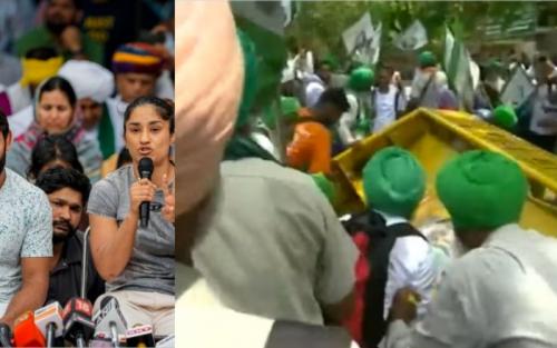 ഗുസ്തി താരങ്ങളുടെ സമരം: കിസാൻ മോർച്ചക്കാരും പൊലീസും തമ്മിൽ സംഘർഷം