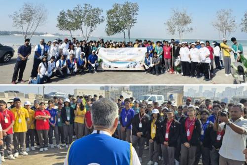 ഐസിആർഎഫും ഏഷ്യൻ സ്കൂളും ചേർന്ന് ബീച്ച് ശുചീകരണം നടത്തി