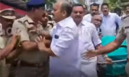 കാട്ടാ­ന ആ­ക്ര­മ­ണം; പ്ര­തി­ഷേ­ധ­ത്തി­നി­ടെ അ­സാ­ധാ­ര­ണ ന­ട­പ­ടി­യു­മാ­യി പോ­ലീസ്; ബ­ലംപ്ര­യോ­ഗി­ച്ച് മൃ­ത­ദേ­ഹം പിടിച്ചെടുത്തു