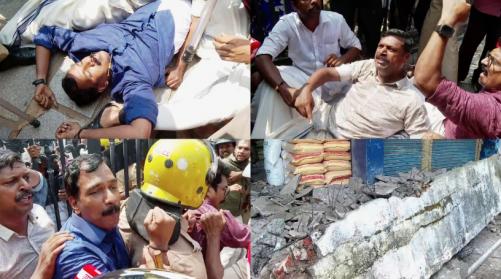 കോഴിക്കോട് കെട്ടിടത്തിന്റെ കോൺക്രീറ്റ് പാളി തകർന്നു വീണ് മൂന്ന് മരണം, കനത്ത പ്രതിഷേധവുമായി തൊഴിലാളികള്‍