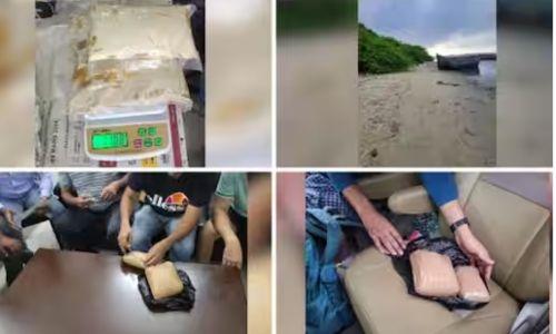 കോടികൾ വിലവരുന്ന ലഹരിമരുന്ന് കടൽതീരത്ത് കുഴിച്ചിട്ട നിലയിൽ കണ്ടെത്തി. കോടികൾ വിലവരുന്ന ലഹരിമരുന്ന് കടൽതീരത്ത് കുഴിച്ചിട്ട നിലയിൽ കണ്ടെത്തി.