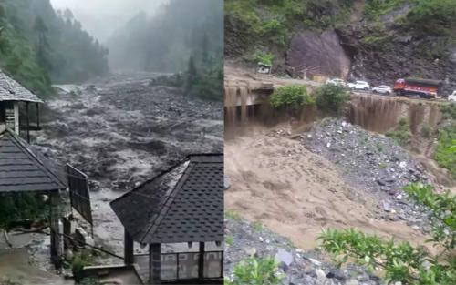 ഹിമാചല്‍ പ്രദേശില്‍ മിന്നല്‍ പ്രളയം; രണ്ട് പേർ മരിച്ചു, 200 പേര്‍ കുടുങ്ങിക്കിടക്കുന്നു