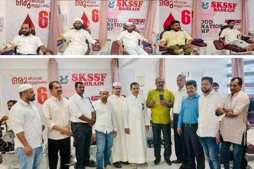 'ഒരു ജീവനായി ഒരു തുള്ളി രക്തം': എസ്.കെ.എസ്.എസ്.എഫ് രക്തദാന ക്യാമ്പ് സംഘടിപ്പിച്ചു