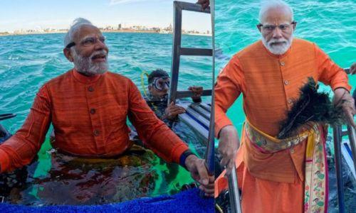ദ്വാരകയില് വെള്ളത്തിനടിയില് ശ്രീകൃഷ്ണ പൂജ ; അറബിക്കടലില് മുങ്ങി പ്രധാനമന്ത്രി ദ്വാരകയില് വെള്ളത്തിനടിയില് ശ്രീകൃഷ്ണ പൂജ ; അറബിക്കടലില് മുങ്ങി പ്രധാനമന്ത്രി