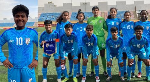 ജോർദാൻ U17 വനിതാ ടീമിനെ തകർത്തെറിഞ്ഞ് ഇന്ത്യ; ഗോകുലം കേരള അക്കാദമി താരം ഷിൽജി ഷാജിക്ക് നാല് ഗോൾ നേട്ടം ജോർദാൻ U17 വനിതാ ടീമിനെ തകർത്തെറിഞ്ഞ് ഇന്ത്യ; ഗോകുലം കേരള അക്കാദമി താരം ഷിൽജി ഷാജിക്ക് നാല് ഗോൾ നേട്ടം