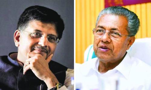 കേ­ന്ദ്ര മന്ത്രി­യാ­ണെ­ന്ന് കരു­തി­ എന്തും വി­ളി­ച്ചു­ പറയരു­ത് : പീ­യൂഷ് ഗോ­യലി­നോട് പി­ണറാ­യി­