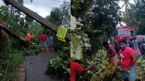 സംസ്ഥാനത്ത് മഴ കനക്കുന്നു; വിവിധയിടങ്ങളിൽ വ്യാപക നാശനഷ്ടം