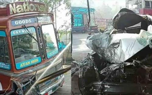 കാറും ലോറിയും കൂട്ടിയിടിച്ച് രണ്ട് യുവാക്കള് മരിച്ചു; മൂന്ന് പേര്ക്ക് ഗുരുതരം കാറും ലോറിയും കൂട്ടിയിടിച്ച് രണ്ട് യുവാക്കള് മരിച്ചു; മൂന്ന് പേര്ക്ക് ഗുരുതരം