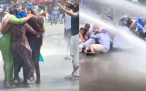 എൻസിഇആർടി കാവിവത്കരണം: കെഎസ് യു മാർച്ചിൽ സംഘർഷം