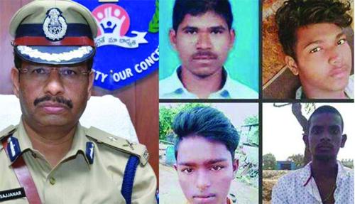 ഹൈദരാബാദിൽ ഡോക്ടറെ പീഡിപ്പിച്ചു കൊന്ന പ്രതികളെ പോലീസ് വെടിവച്ചുകൊന്നു