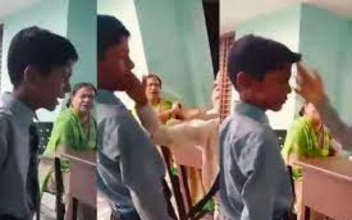 മുസ്ലിം വിദ്യാർഥിയെ അധ്യാപിക ക്ലാസിലെ സഹപാഠികളെക്കൊണ്ടു തല്ലിച്ച സംഭവത്തിൽ സ്കൂൾ അടച്ചിടാൻ ഉത്തരവ് മുസ്ലിം വിദ്യാർഥിയെ അധ്യാപിക ക്ലാസിലെ സഹപാഠികളെക്കൊണ്ടു തല്ലിച്ച സംഭവത്തിൽ സ്കൂൾ അടച്ചിടാൻ ഉത്തരവ്