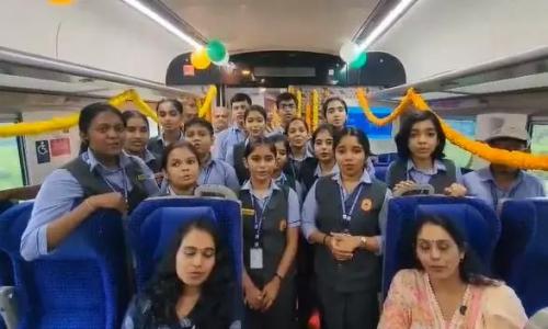 വന്ദേഭാരത് ഫ്ലാഗ് ഓഫ് ചടങ്ങിൽ ഗണഗീതം പാടി വിദ്യാർഥികൾ; വീഡിയോ നീക്കം ചെയ്ത് റെയിൽവേ