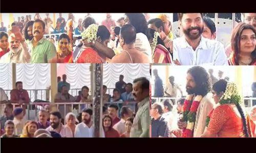 വിവാഹവേദിയിൽ പ്രധാനമന്ത്രി; വധൂവരന്മാർക്ക് ആശംസ; ചടങ്ങിനെത്തി താരനിര വിവാഹവേദിയിൽ പ്രധാനമന്ത്രി; വധൂവരന്മാർക്ക് ആശംസ; ചടങ്ങിനെത്തി താരനിര