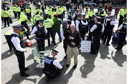 നിരോധിച്ച സംഘടനയ്ക്ക് പിന്തുണ: ലണ്ടനിൽ അഞ്ഞൂറിലധികം പ്രക്ഷോഭകർ അറസ്റ്റിൽ