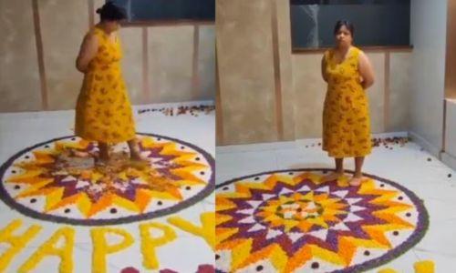 കുട്ടികളിട്ട പൂക്കളം നശിപ്പിച്ച സംഭവത്തിൽ മലയാളി യുവതിക്കെതിരെ കേസ് കുട്ടികളിട്ട പൂക്കളം നശിപ്പിച്ച സംഭവത്തിൽ മലയാളി യുവതിക്കെതിരെ കേസ്