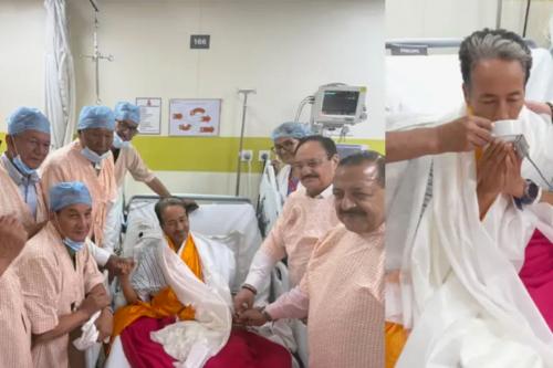 26 ദിവസം നീണ്ട നിരാഹാര സമരം അവസാനിപ്പിച്ച് സോനം വാങ്ചുക്