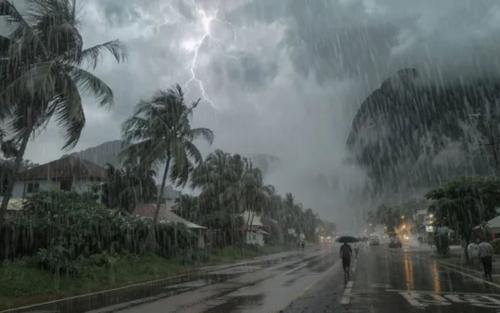 ശക്തമായ കാറ്റും ഇടിമിന്നലോടും കൂടിയ മഴ മുന്നറിയിപ്പ്; തീരദേശങ്ങളിൽ റെഡ് അലർട്ട്