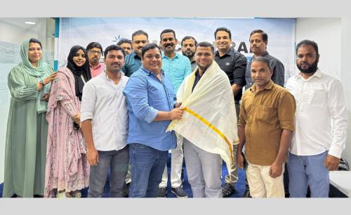 ഷരീഫ് പൊവ്വലിന് കെഎംസിസി ബഹ്‌റൈൻ സ്വീകരണം നൽകി