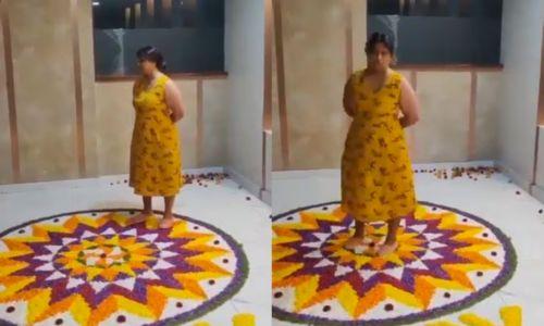 ഫ്ളാറ്റിൽ കോമൺ ഏരിയയിൽ കുട്ടികൾ ഒരുക്കിയ പൂക്കളം നശിപ്പിച്ച് മലയാളി യുവതി ഫ്ളാറ്റിൽ കോമൺ ഏരിയയിൽ കുട്ടികൾ ഒരുക്കിയ പൂക്കളം നശിപ്പിച്ച് മലയാളി യുവതി