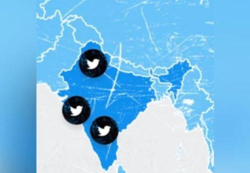 ഇന്ത്യയുടെ ഭൂപടം വികലമായി ചിത്രീകരിച്ച് ട്വിറ്റർ; ജമ്മു കാഷ്മീരും ലഡാക്കും വെവ്വേറെ രാജ്യങ്ങൾ