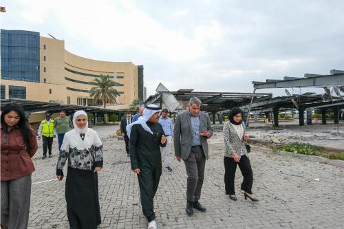 മിസൈൽ ആക്രമണത്തിൽ തകർന്ന മുഹറഖിലെ സർവ്വകലാശാല സന്ദർശിച്ച് വിദ്യാഭ്യാസ മന്ത്രി