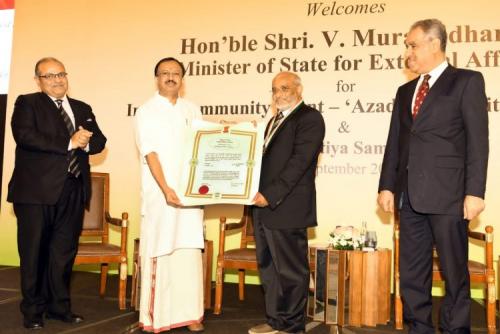 പ്രവാസി ഭാരതീയ സമ്മാൻ അവാർഡ് ഡോ കെ.ജി ബാബുരാജന് സമ്മാനിച്ചു