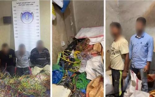 കുവൈത്തില്‍ വൈദ്യുതി കേബിളുകൾ മോഷ്ടിച്ച ഏഴു പേർ പിടിയിൽ
