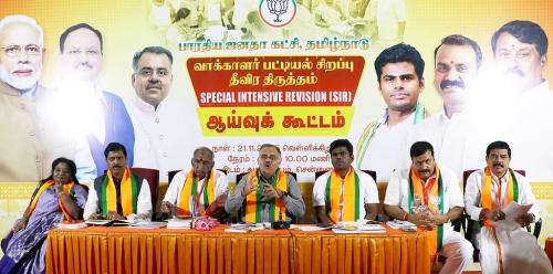 അണ്ണാമലൈക്ക് സീറ്റില്ല; തമിഴ്‌നാട് നിയമസഭാ തിരഞ്ഞെടുപ്പിനുള്ള സ്ഥാനാർത്ഥികളെ പ്രഖ്യാപിച്ച് ബിജെപി