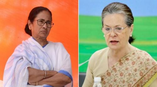 പ്രതിപക്ഷ പാർട്ടി നേതാക്കളുടെ യോഗത്തിലേക്ക് തൃണമൂലിനെ ക്ഷണിക്കാതെ സോണിയ പ്രതിപക്ഷ പാർട്ടി നേതാക്കളുടെ യോഗത്തിലേക്ക് തൃണമൂലിനെ ക്ഷണിക്കാതെ സോണിയ