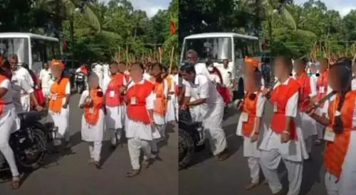 വാളുമേന്തി പ്രകടനം നടത്തിയ വിഎച്ച്പി വനിതാ പ്രവർത്തകർക്കെതിരെ കേസ് വാളുമേന്തി പ്രകടനം നടത്തിയ വിഎച്ച്പി വനിതാ പ്രവർത്തകർക്കെതിരെ കേസ്