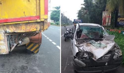 ഹരിപ്പാട്ട് നിർത്തിയിട്ട ലോറിയുടെ പിന്നിൽ കാർ ഇടിച്ച് രണ്ട് പേർ മരിച്ചു ഹരിപ്പാട്ട് നിർത്തിയിട്ട ലോറിയുടെ പിന്നിൽ കാർ ഇടിച്ച് രണ്ട് പേർ മരിച്ചു