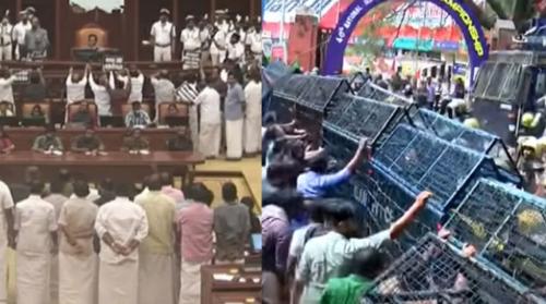 സ്വർണ്ണക്കൊള്ള: നിയമസഭയിലും തെരുവിലും കനത്ത പ്രതിഷേധം