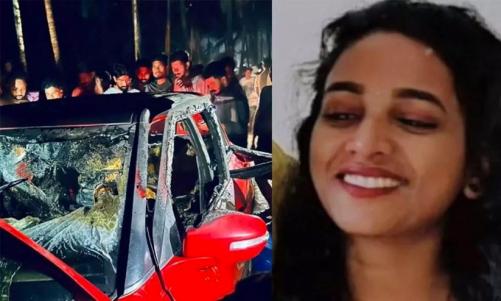 ഗർഭിണിയുടെ മരണം: കത്തിയ കാറിൽ പെട്രോളിയം സാന്നിധ്യം; സി.സി.ടി.വി ദൃശ്യങ്ങളും പുറത്ത്
