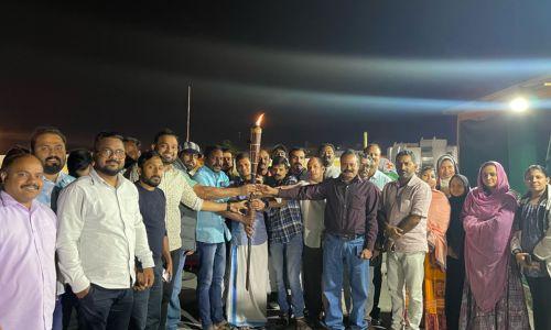 ഐവൈസിസി ബഹ്‌റൈൻ യൂത്ത് ഫെസ്റ്റ് 2024 ദീപശിഖ പ്രയാണത്തിന് സ്വീകരണം നൽകി