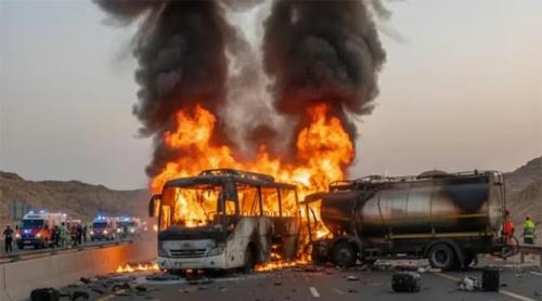 മദീന ബസ് ദുരന്തം: മരിച്ചത് 45 ഇന്ത്യൻ തീർത്ഥാടകർ; ഒരാൾ രക്ഷപ്പെട്ടു