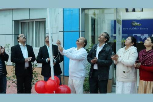 ബഹ്‌റൈൻ സിറോ മലബാർ സൊസൈറ്റിയിൽ റിപ്പബ്ലിക് ദിനാഘോഷം; പി.റ്റി. ജോസഫ് പതാക ഉയർത്തി